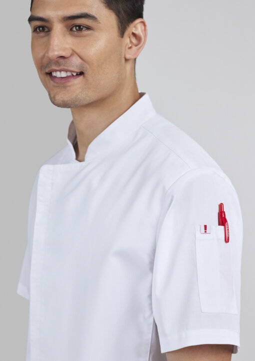 Mens Alfresco Short Sleeve Chef Jacket