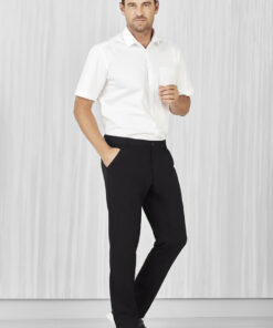 Mens Comfort Waist Flat Front Pant