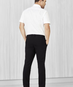 Mens Comfort Waist Flat Front Pant