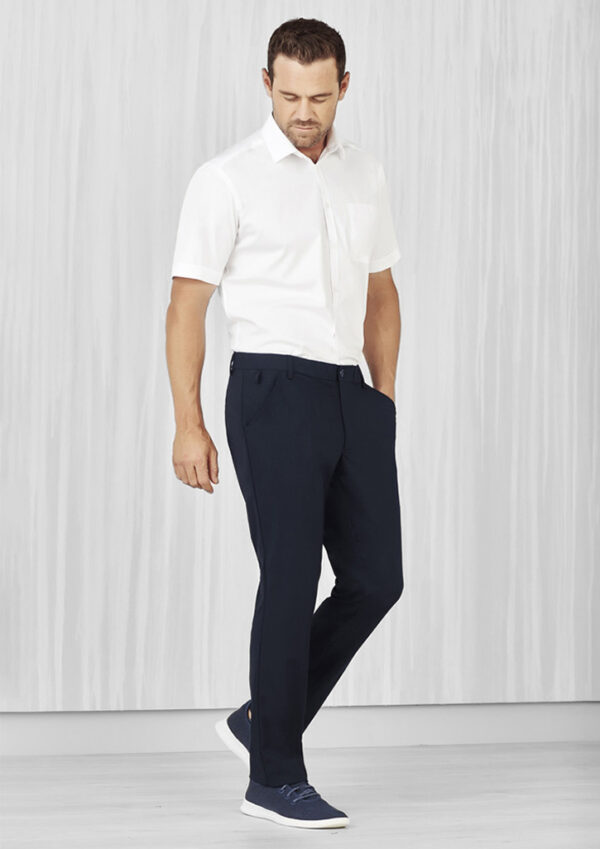 Mens Comfort Waist Flat Front Pant