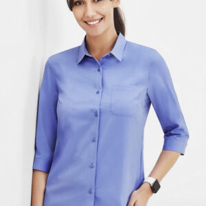 Womens Florence Plain 3/4 Sleeve Shirt