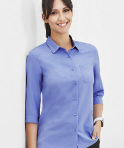 Womens Florence Plain 3/4 Sleeve Shirt