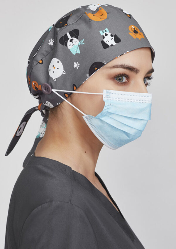 Unisex Printed Scrub Cap