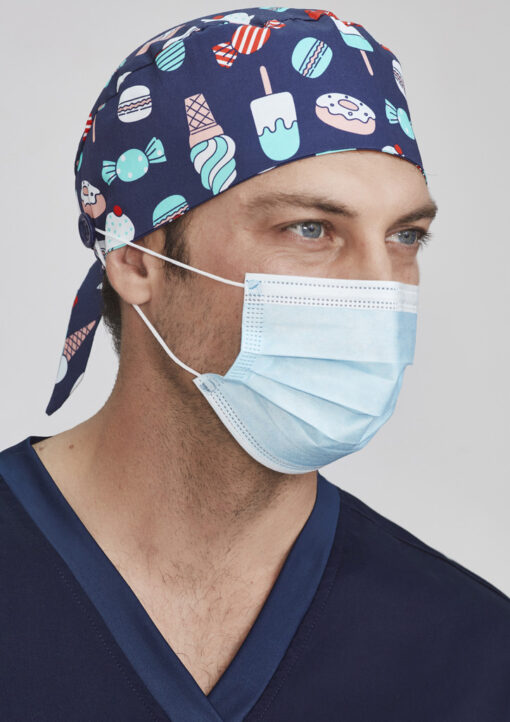 Unisex Printed Scrub Cap