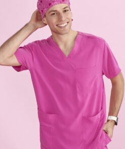 Unisex Pink Printed Scrub Cap