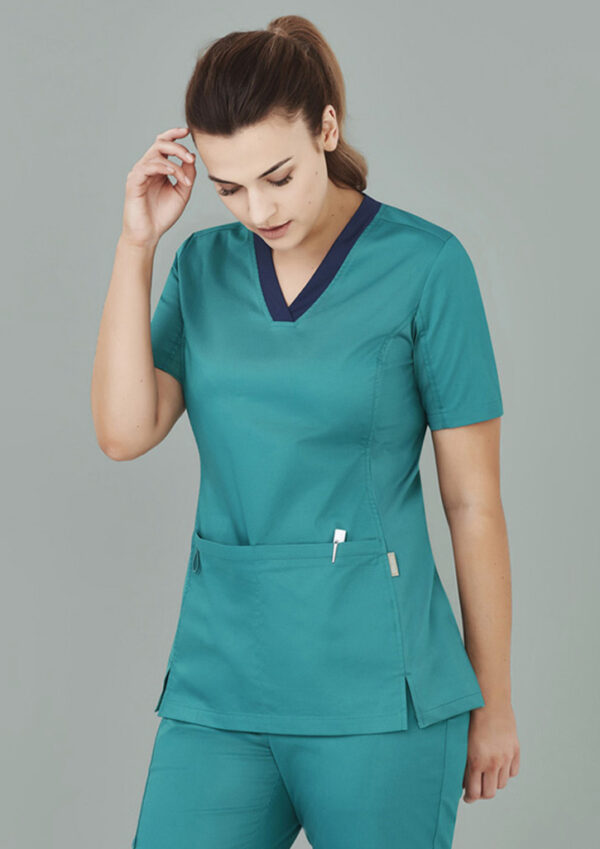 Womens Riley Stretch Scrub Top