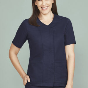 Womens Parks Zip Front Crossover Scrub Top