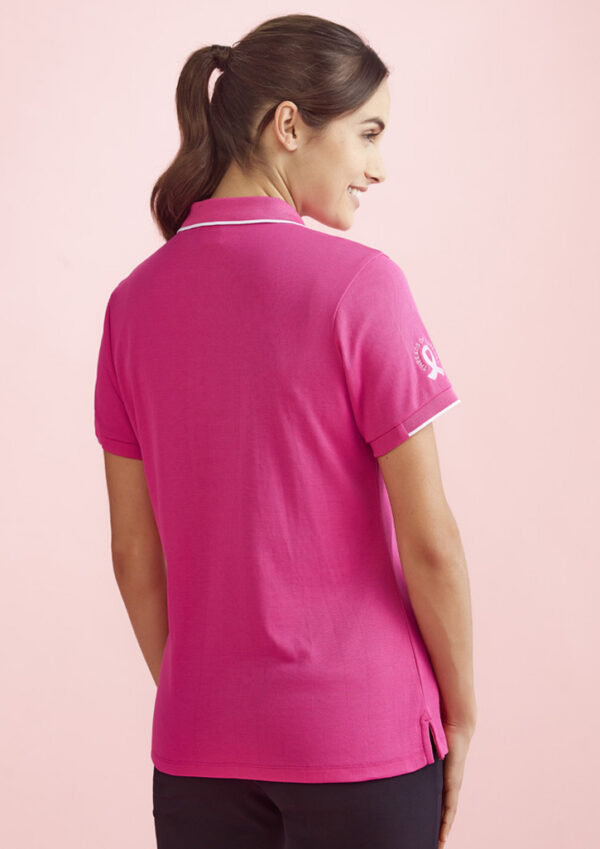 Womens Pink Short Sleeve Polo