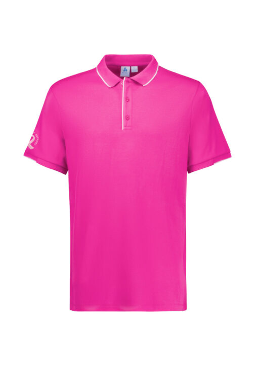 Mens Pink Short Sleeve Polo