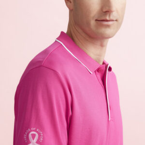 Mens Pink Short Sleeve Polo