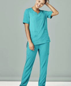 Womens Avery Round Neck Scrub Top