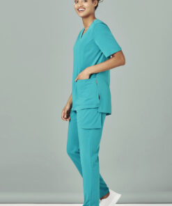 Womens Avery Round Neck Scrub Top