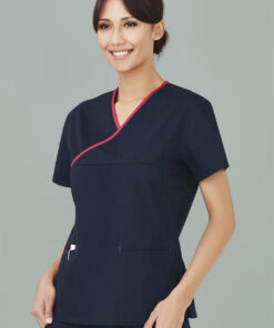 Womens Contrast Scrub Top