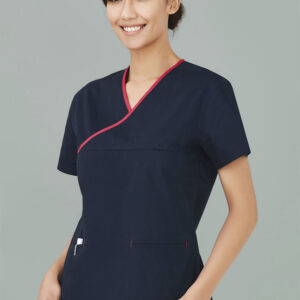 Womens Contrast Scrub Top