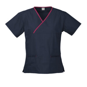 Womens Contrast Scrub Top