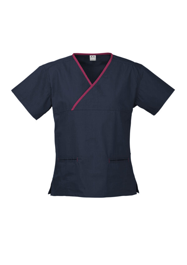 Womens Contrast Scrub Top