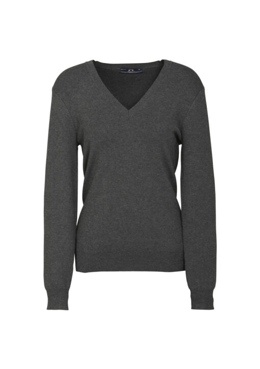 Womens V-Neck Knit Pullover