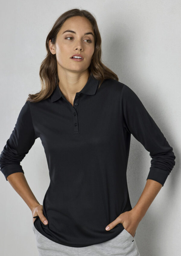 Womens Action Long Sleeve Polo