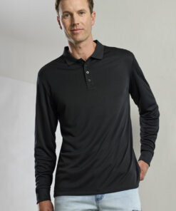 Mens Action Long Sleeve Polo