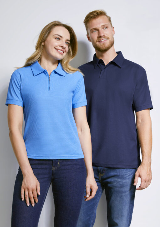 Mens Micro Waffle Short Sleeve Polo