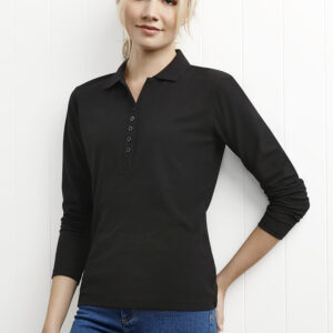 Womens Crew Long Sleeve Polo