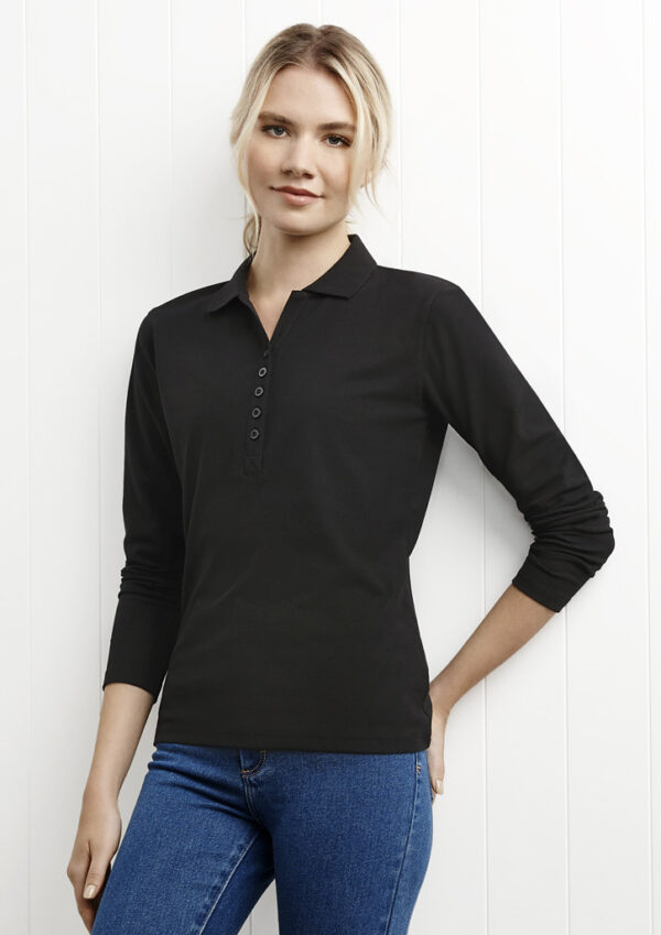 Womens Crew Long Sleeve Polo