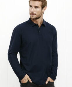 Mens Crew Long Sleeve Polo