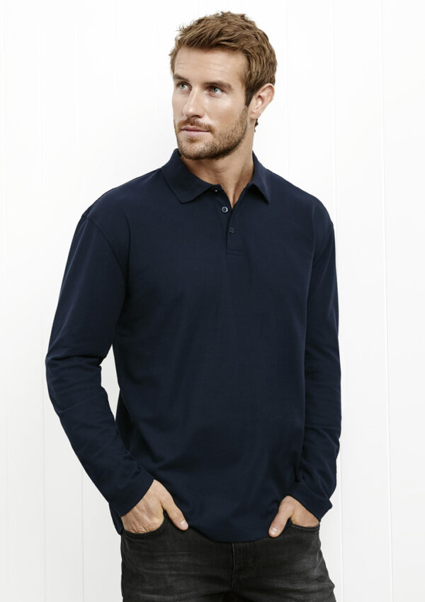 Mens Crew Long Sleeve Polo