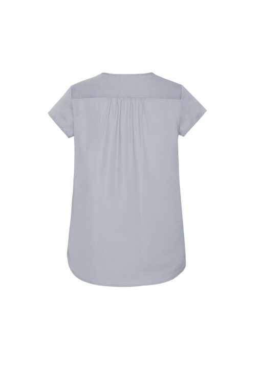 Womens Kayla V-Neck Pleat Blouse