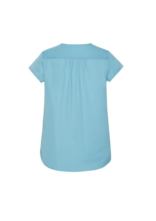 Womens Kayla V-Neck Pleat Blouse