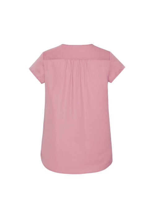 Womens Kayla V-Neck Pleat Blouse