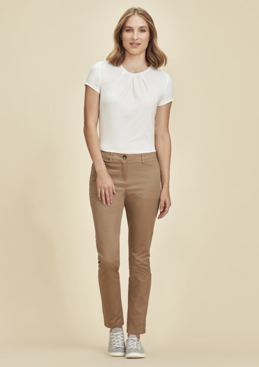 Womens Slim Leg Stretch Chino Pant