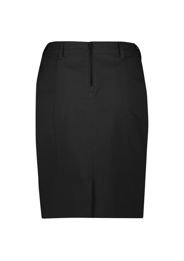 Womens Mid Waist Stretch Chino Skirt