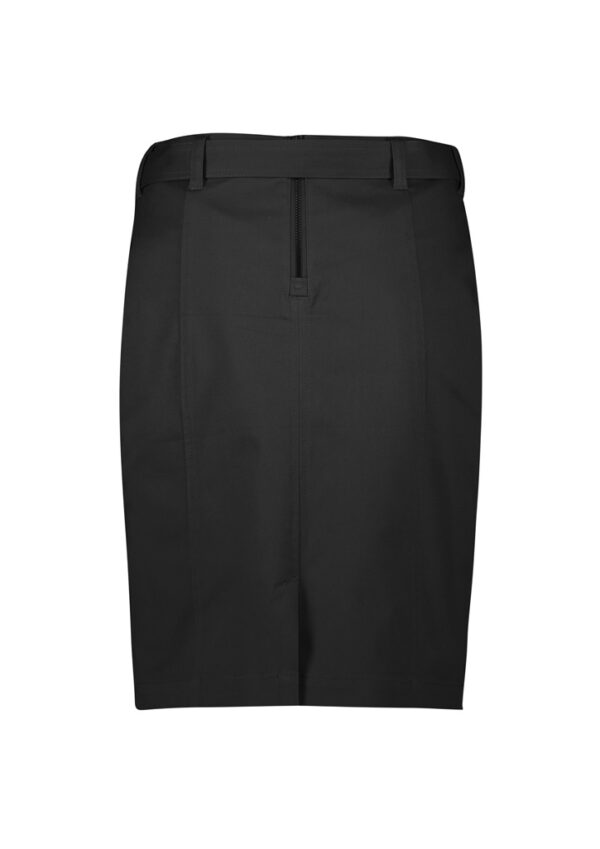 Womens Mid Waist Stretch Chino Skirt