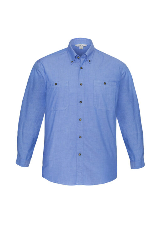 Mens Chambray Long Sleeve Shirt