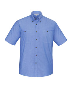 Mens Chambray Short Sleeve Shirt