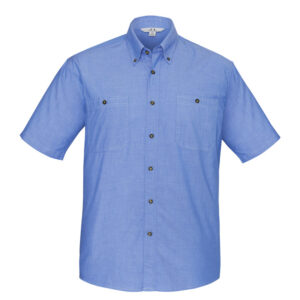 Mens Chambray Short Sleeve Shirt