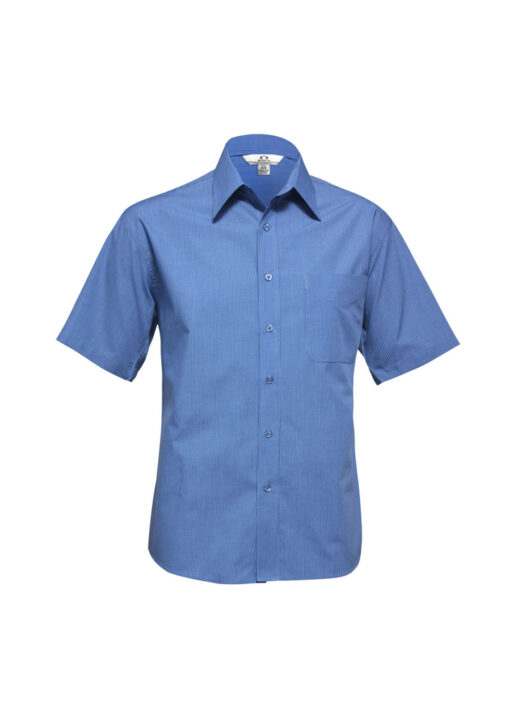 Mens Micro Check Short Sleeve Shirt